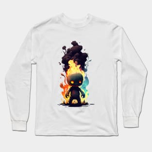 Major Malfunction - Angry little robot - Fire and Smoke Long Sleeve T-Shirt